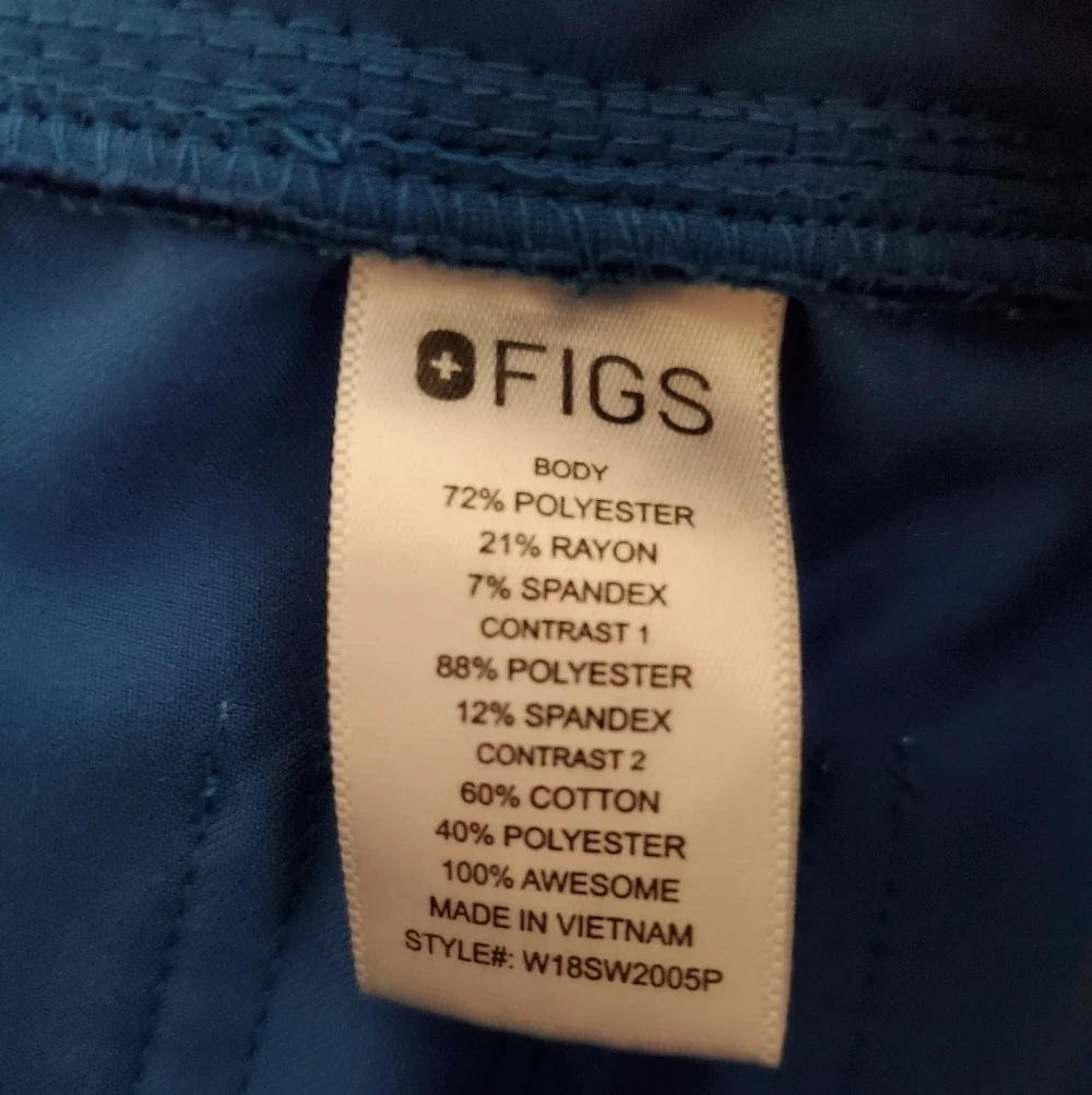 Figs Zamora jogger scrubs in royal blue women's size XXS - XS
